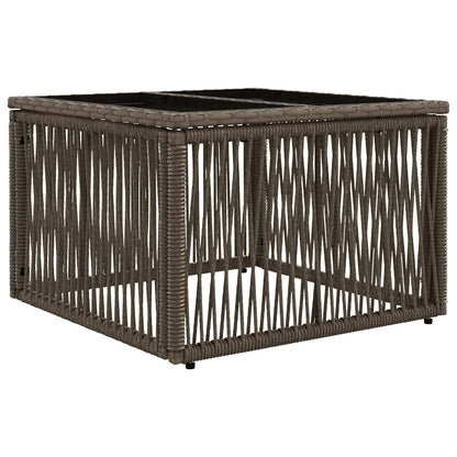 Gartensofa-set 5 stk. Grau Poly-Rattan