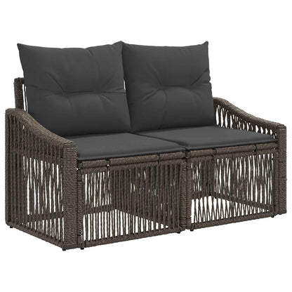 Gartensofa-set 8 stk. Grau Poly-Rattan