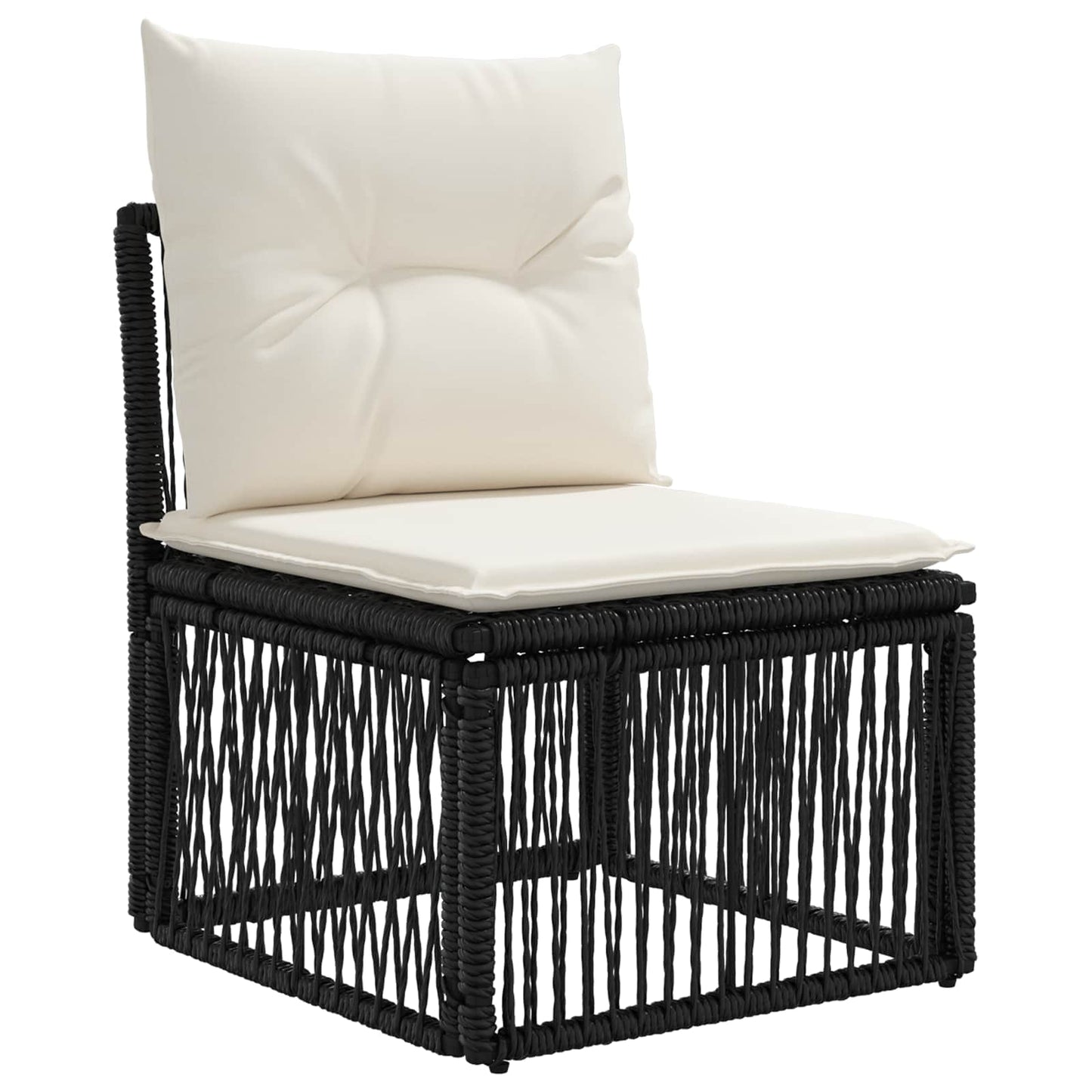 Gartensofa-set 12 stk. Schwarz Poly-Rattan
