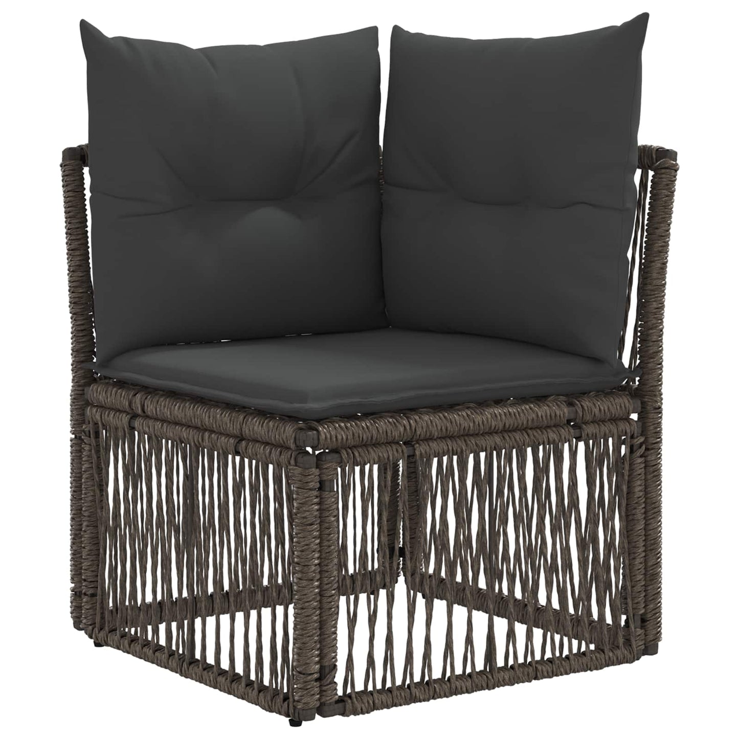 Gartensofa-set 6 stk. Grau Poly-Rattan