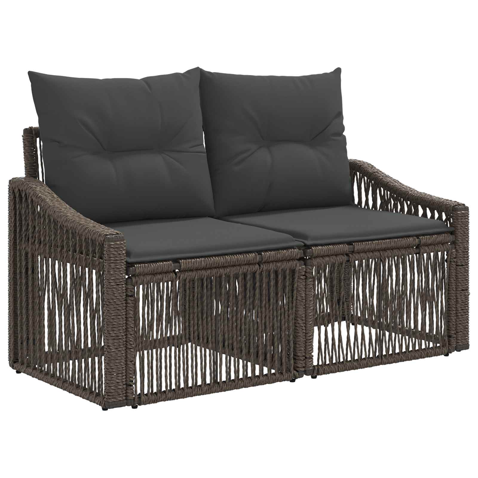 Gartensofa-set 8 stk. Grau Poly-Rattan