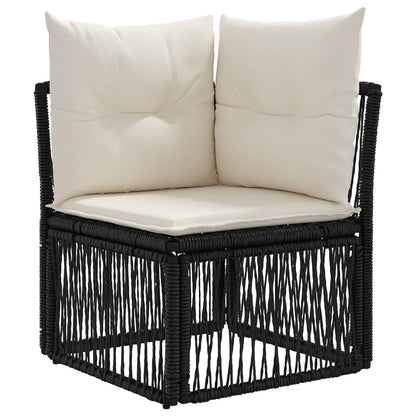 Gartensofa-set 13 stk. Schwarz Poly-Rattan