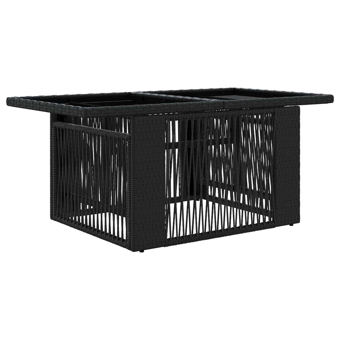 Gartensofa-set 10 stk. Schwarz Poly-Rattan