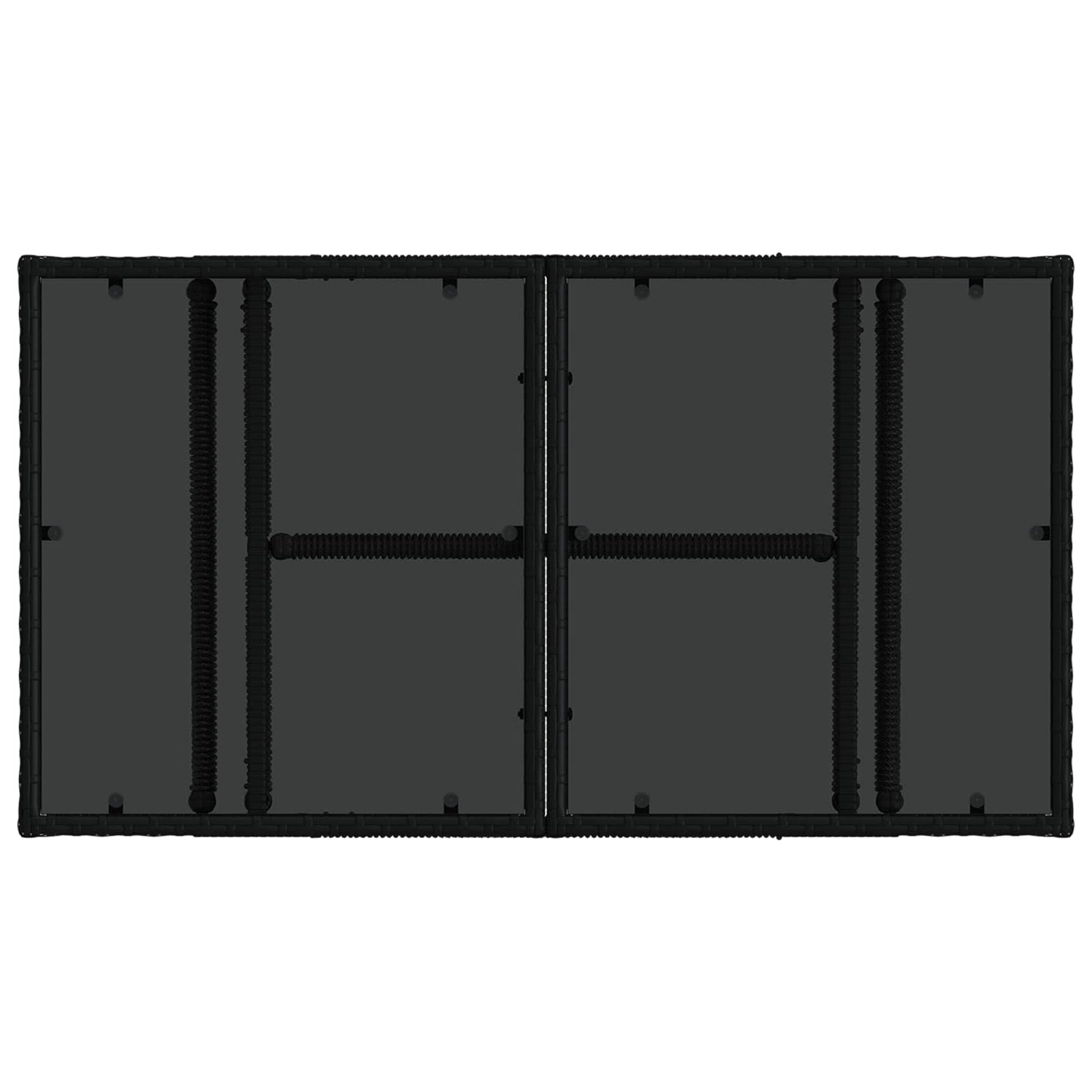 Gartensofa-set 5 stk. Schwarz und Cremeweiß Poly-Rattan