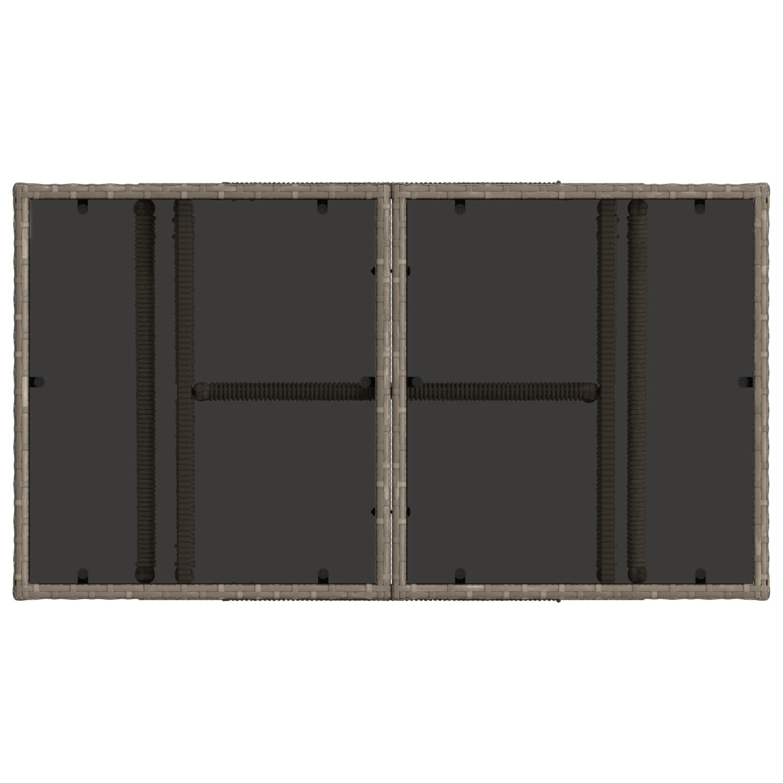 Gartensofa-set 14 stk. Grau und Dunkelgrau Poly-Rattan