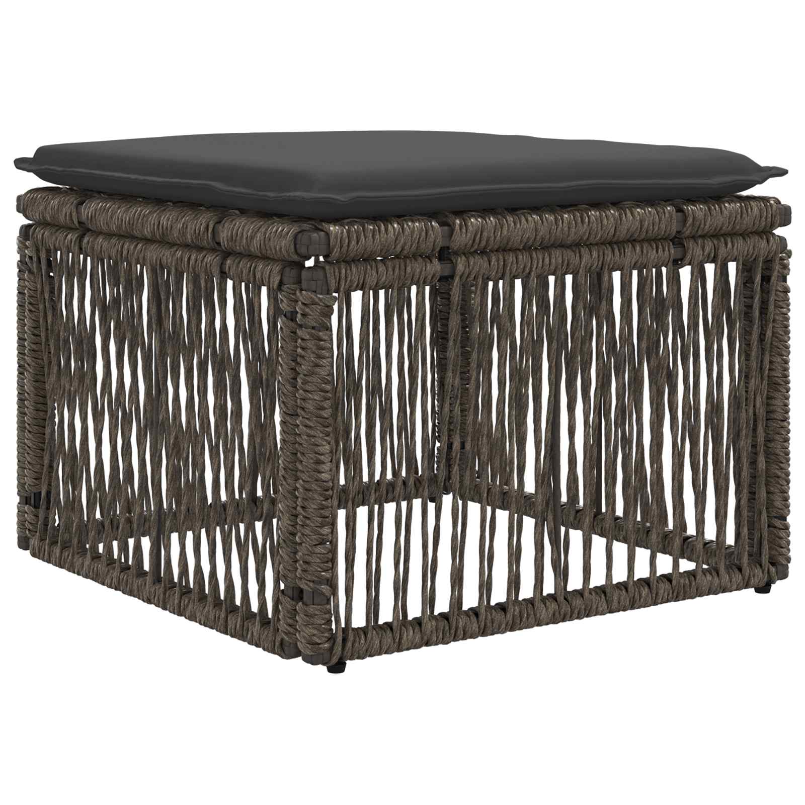 Gartensofa-set 13 stk. Grau und Dunkelgrau Poly-Rattan