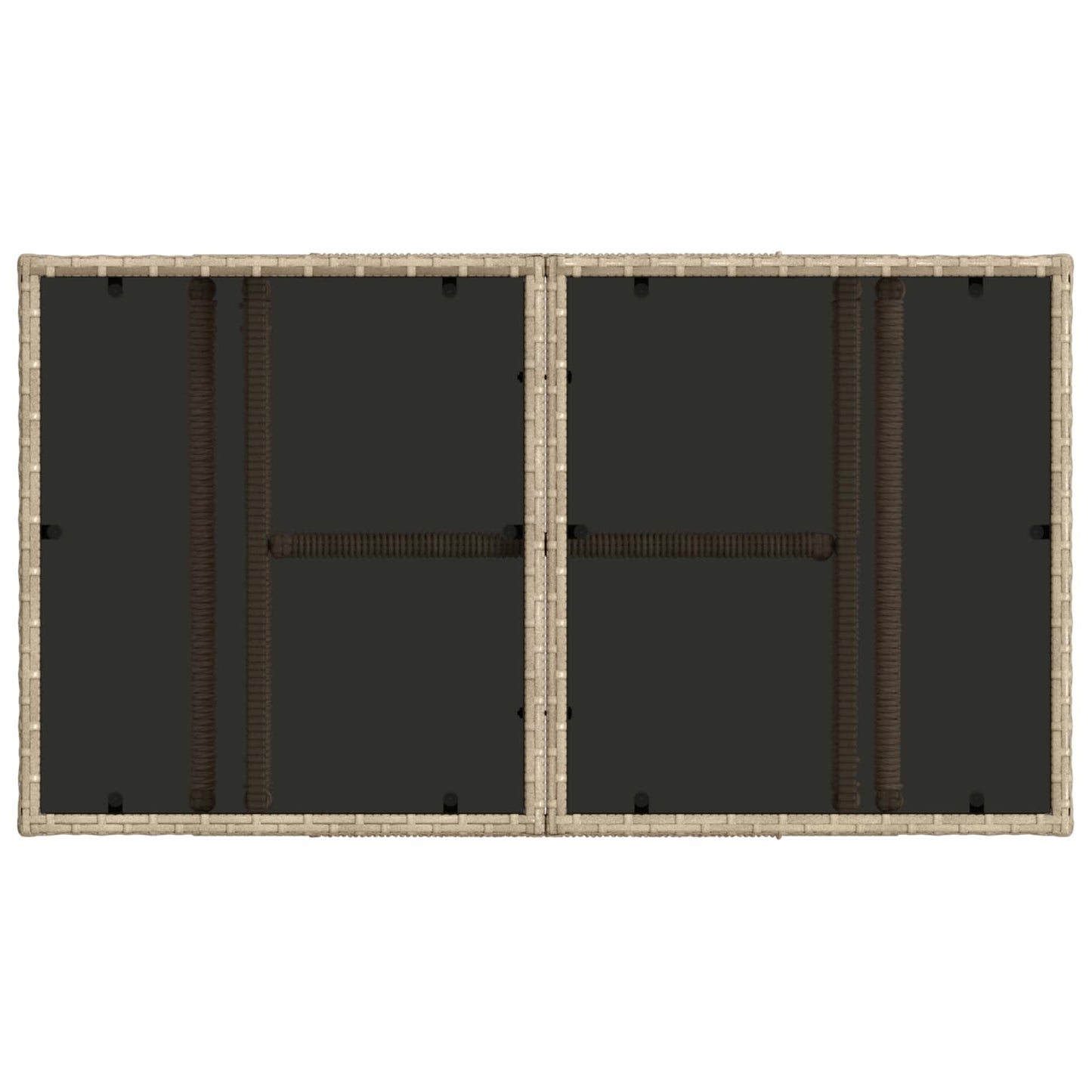 Gartensofa-set 4 stk. Beige und Cremeweiß Poly-Rattan