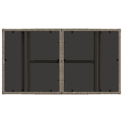 Gartensofa-set 9 stk. Grau und Dunkelgrau Poly-Rattan
