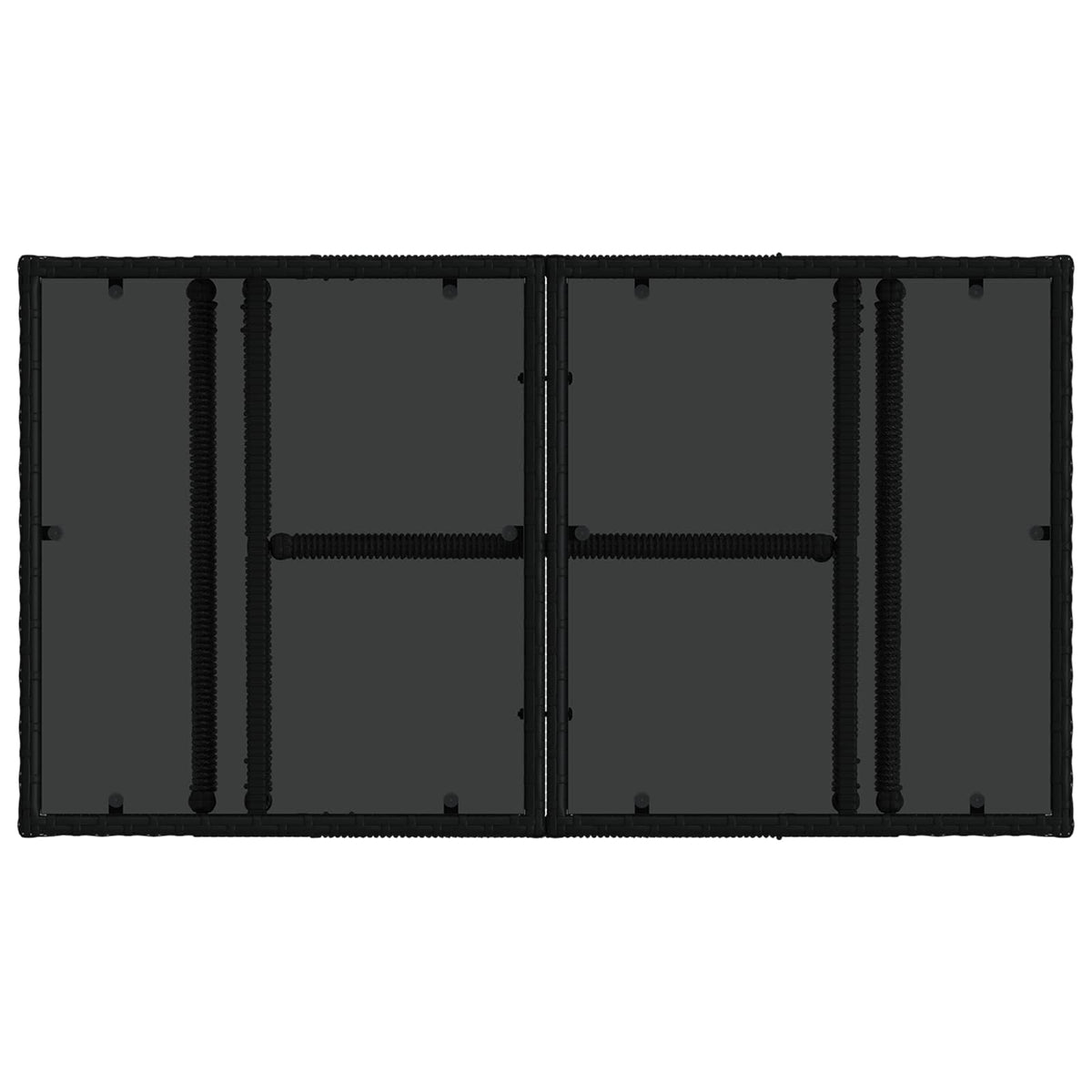 Gartensofa-set 10 stk. Schwarz und Cremeweiß Poly-Rattan