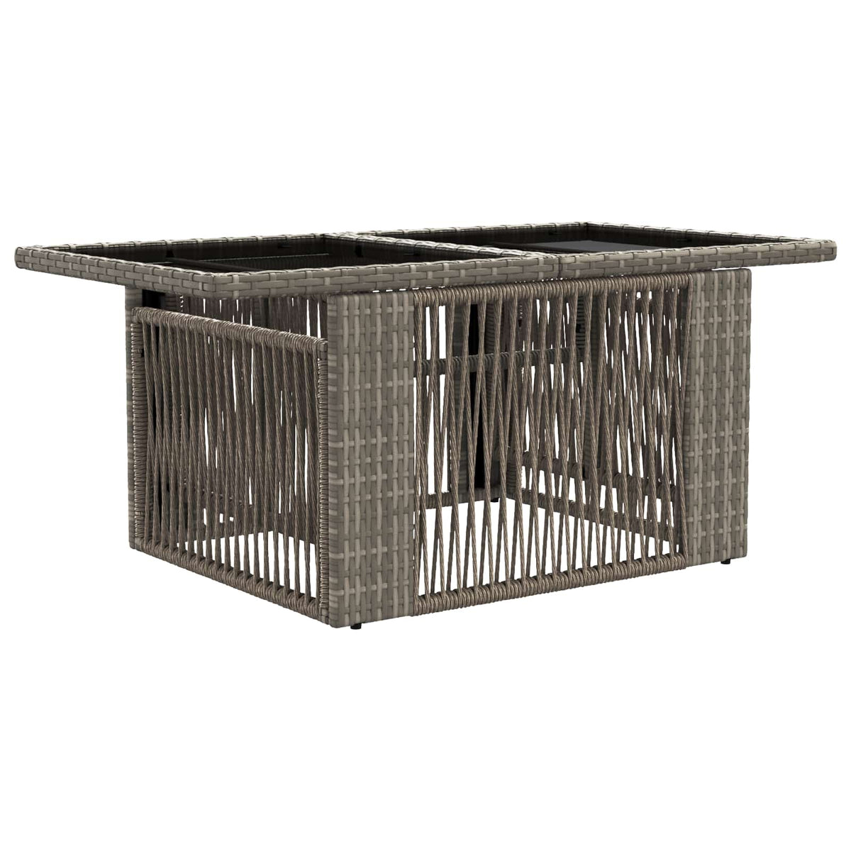 Gartensofa-set 12 stk. Grau und Dunkelgrau Poly-Rattan