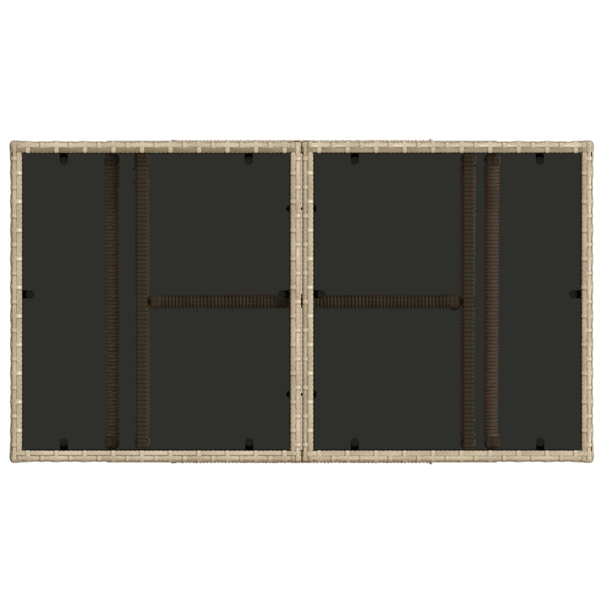 Gartensofa-set 6 stk. Beige und Cremeweiß Poly-Rattan
