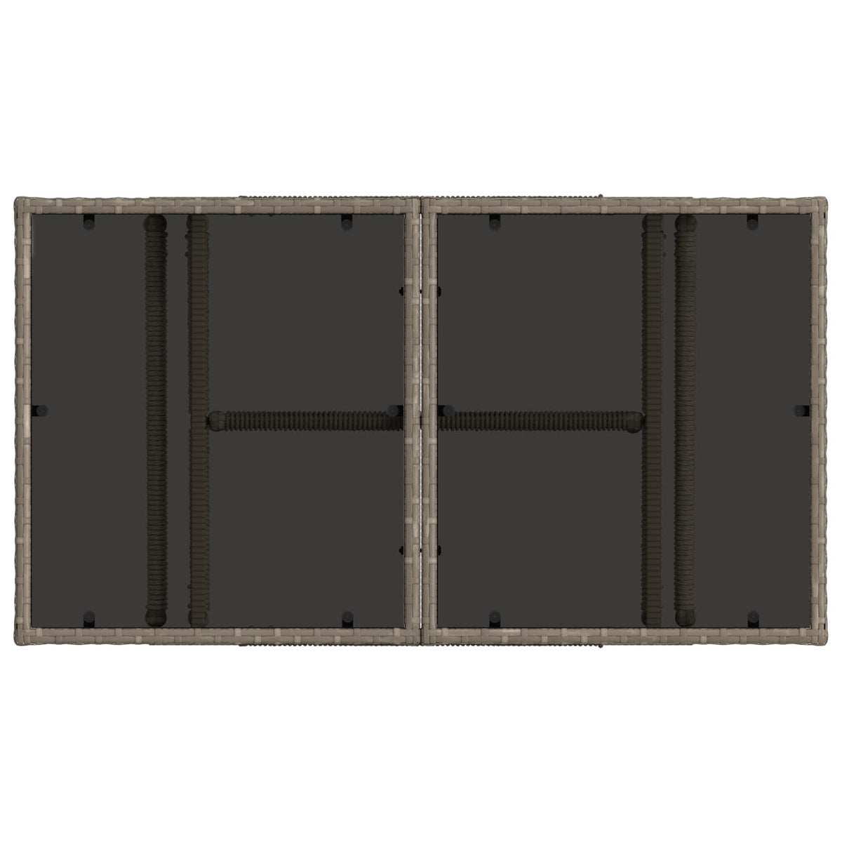 Gartensofa-set 11 stk. Grau und Dunkelgrau Poly-Rattan