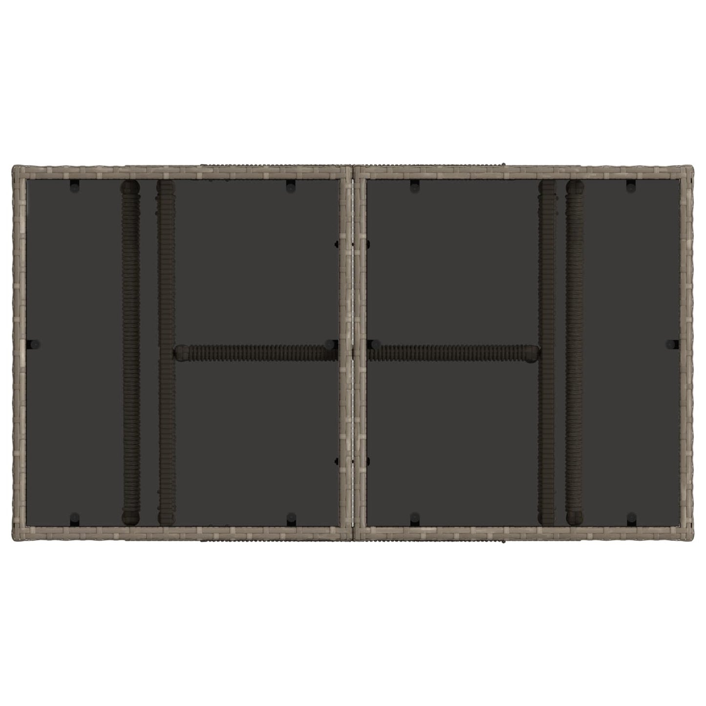 Gartensofa-set 7 stk. Grau und Dunkelgrau Poly-Rattan