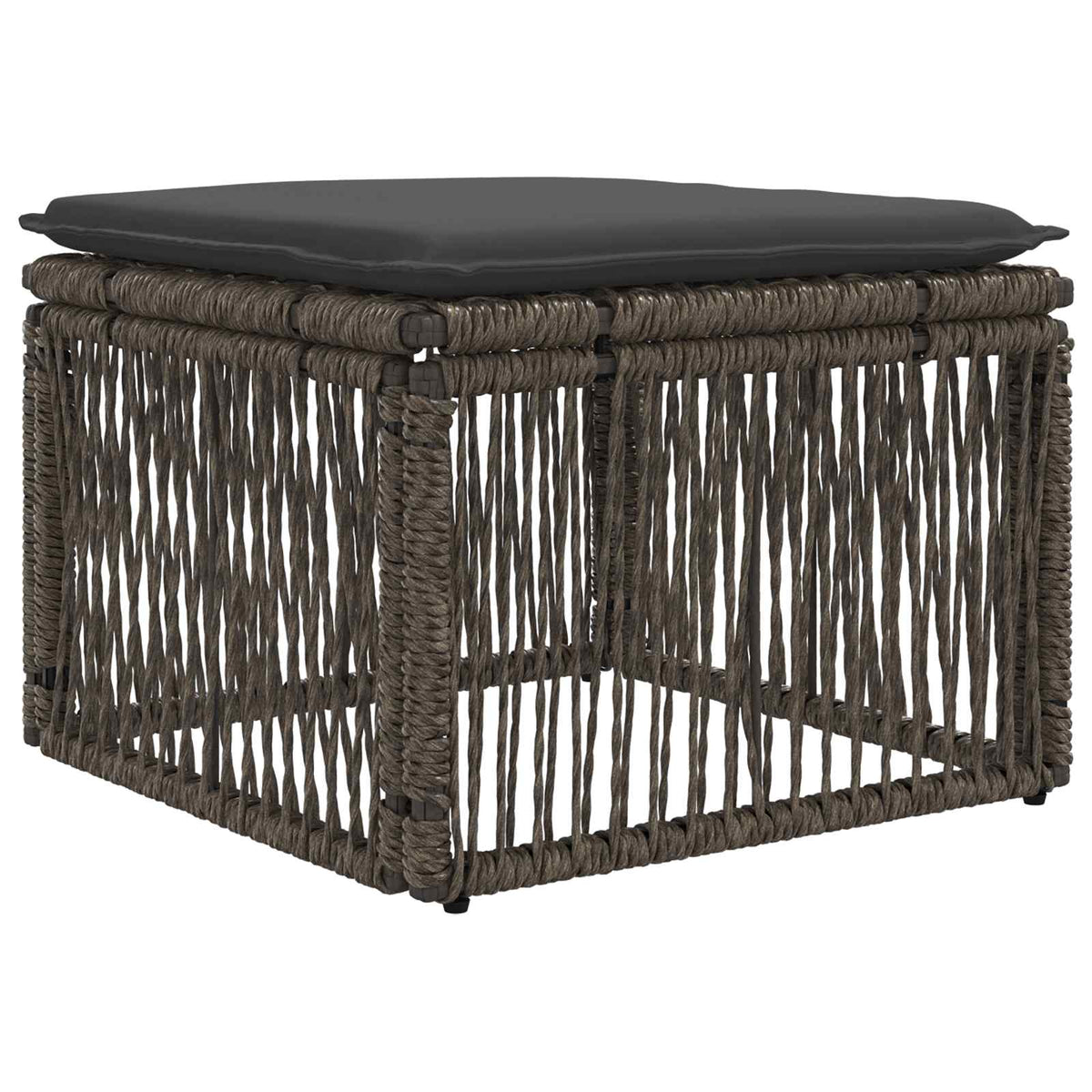 Gartensofa-set 10 stk. Grau und Dunkelgrau Poly-Rattan