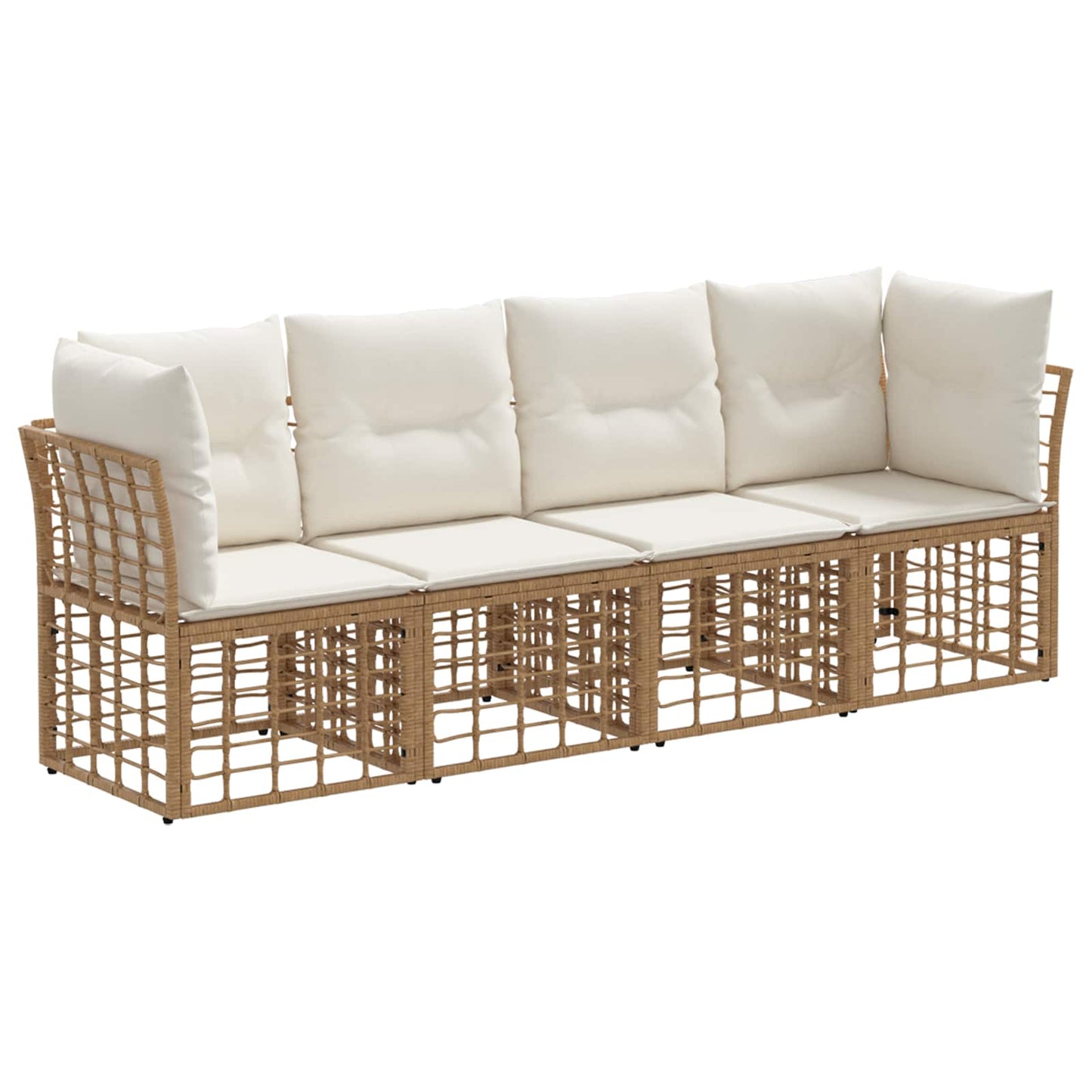 Outdoor-Sofagarnitur Natur Polyester