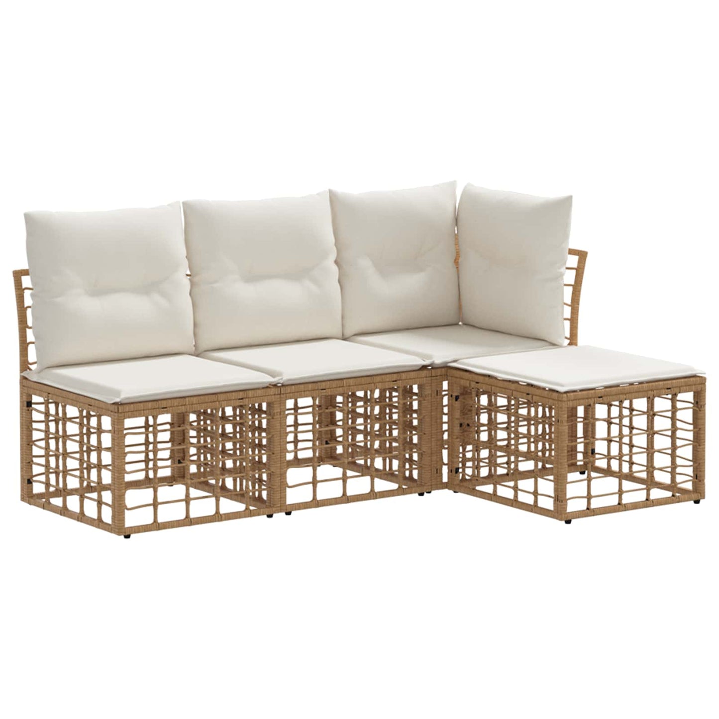 Outdoor-Sofagarnitur Natur Polyester
