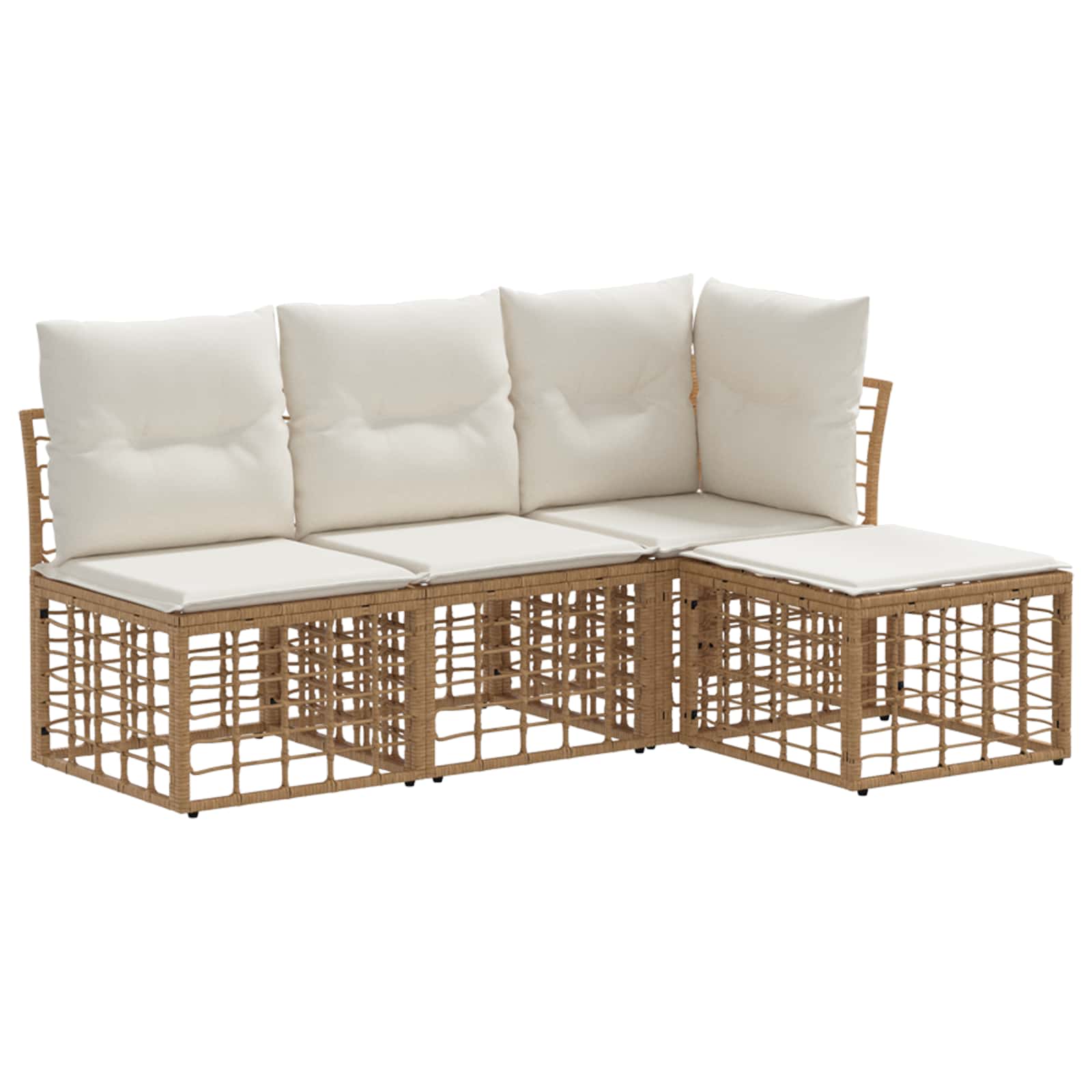 Outdoor-Sofagarnitur Natur Polyester