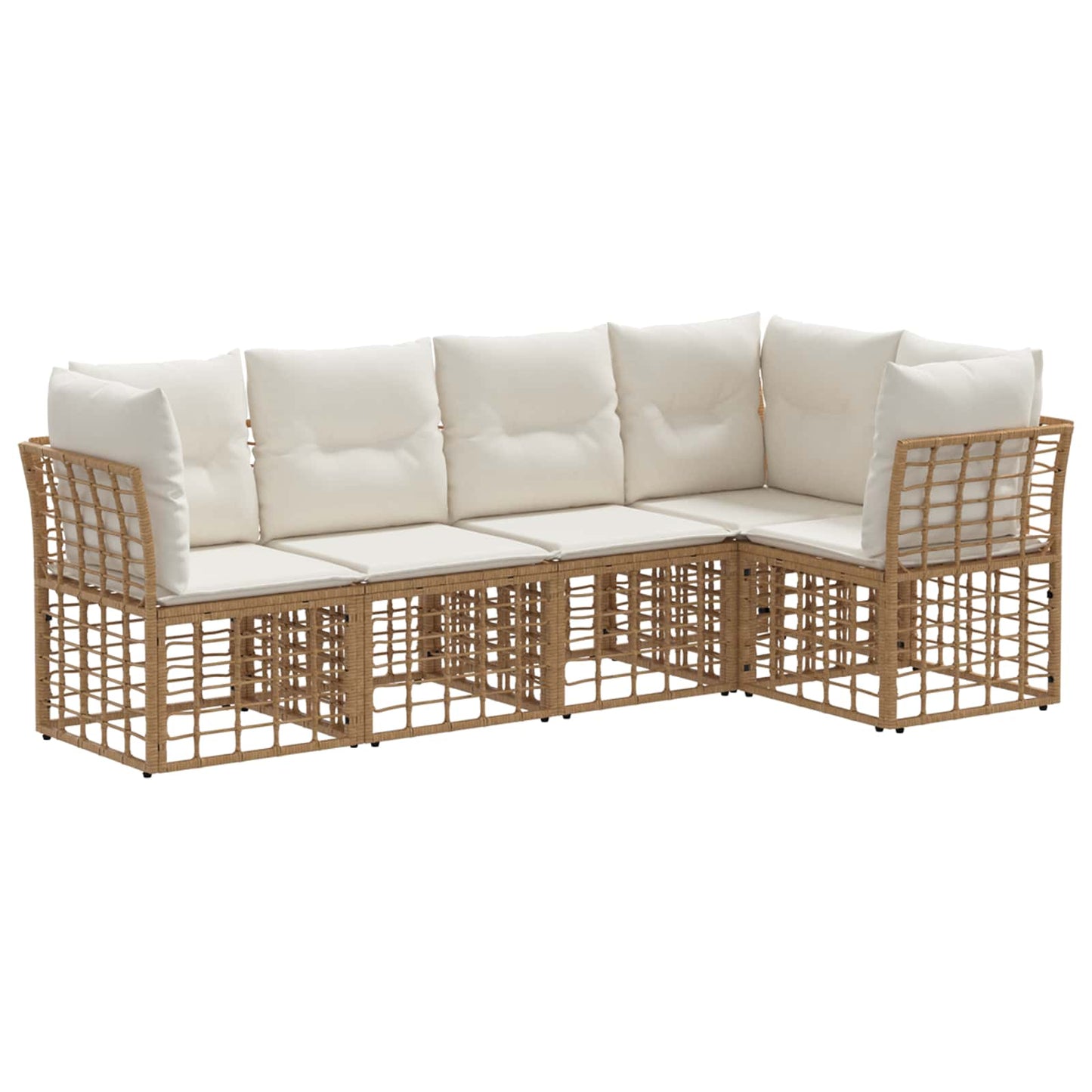 Outdoor-Sofagarnitur Natur Polyester