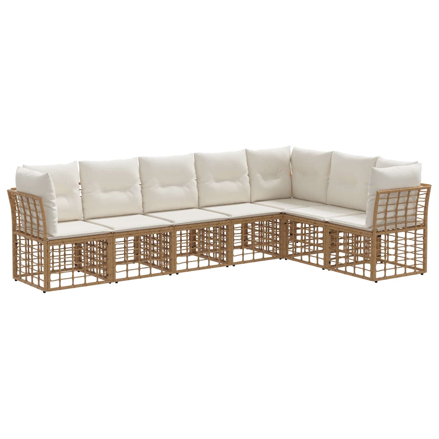 Outdoor-Sofagarnitur Natur Polyester
