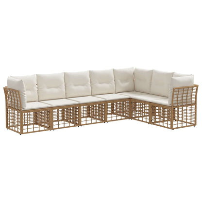 Outdoor-Sofagarnitur Natur Polyester