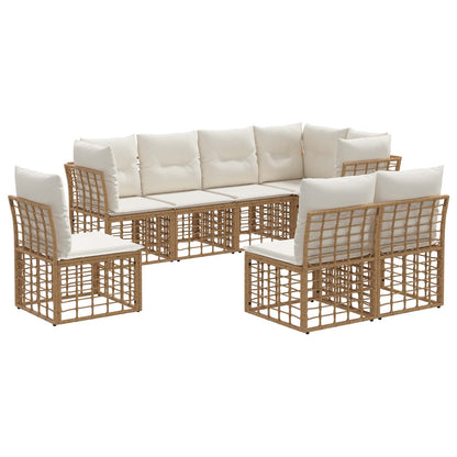 Outdoor-Sofagarnitur Natur Polyester