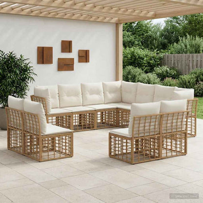 Outdoor-Sofagarnitur Natur Polyester