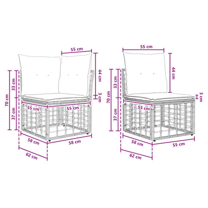 Outdoor-Sofagarnitur Natur Polyester