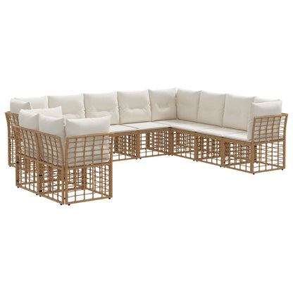 Outdoor-Sofagarnitur Natur Polyester