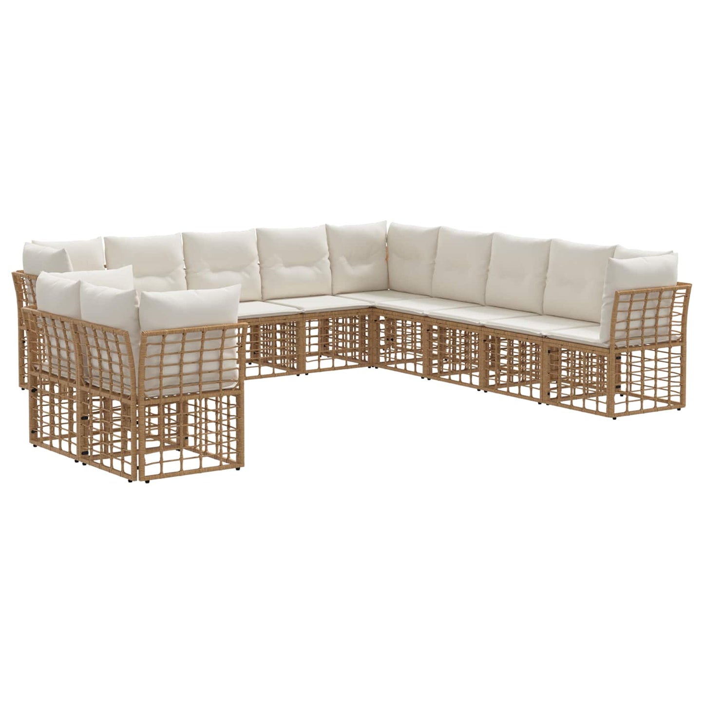 Outdoor-Sofagarnitur Natur Polyester