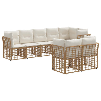 Outdoor-Sofagarnitur Natur Polyester