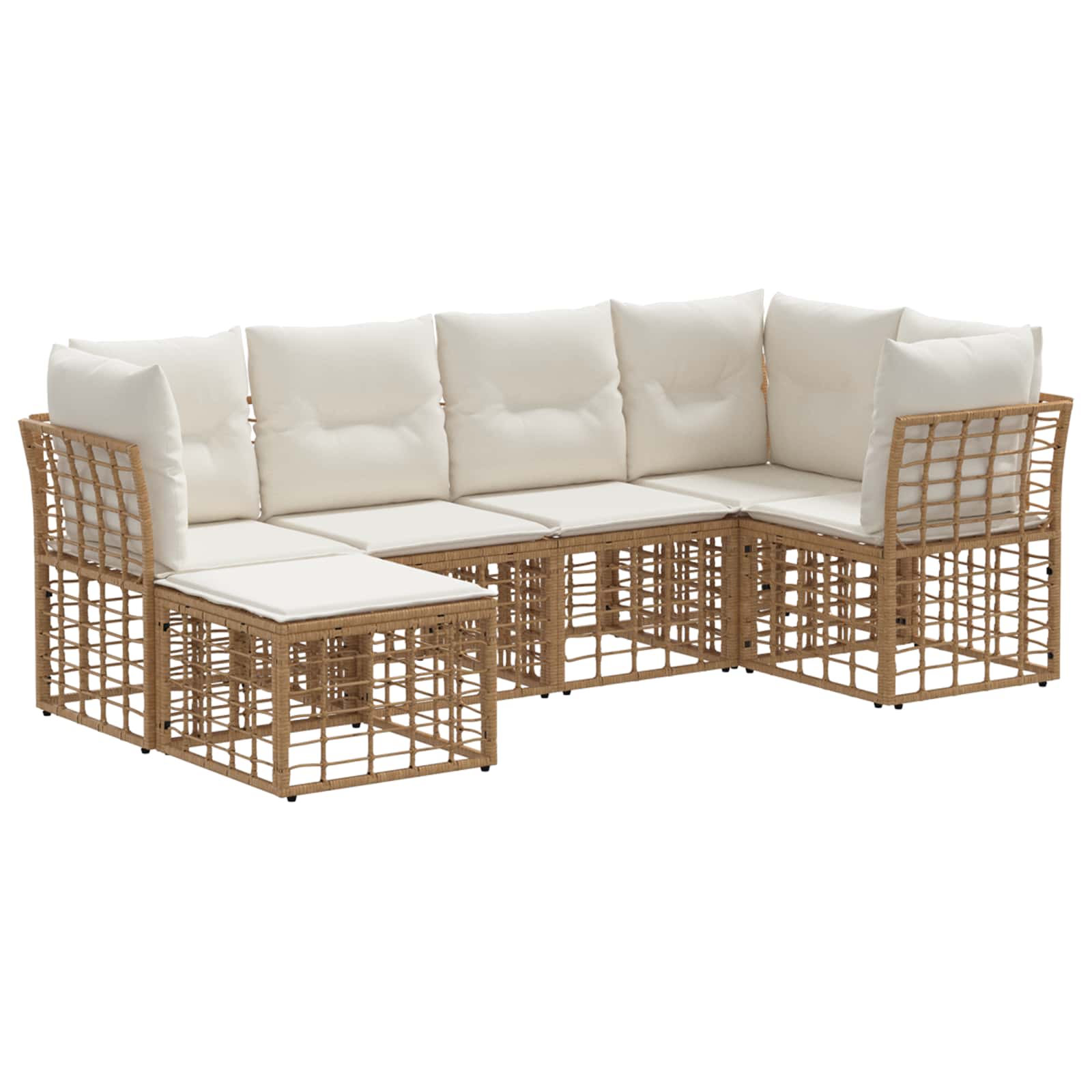 Outdoor-Sofagarnitur Natur Polyester