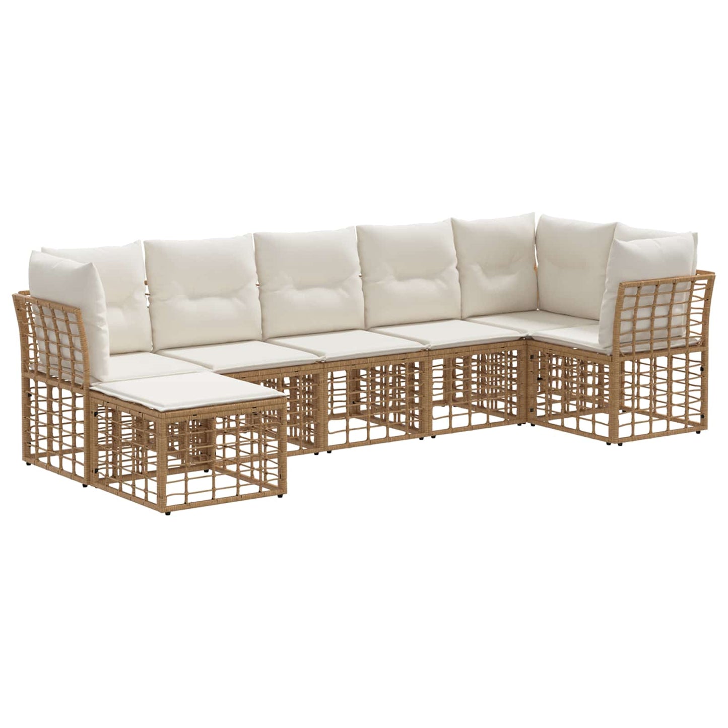 Outdoor-Sofagarnitur Natur Polyester