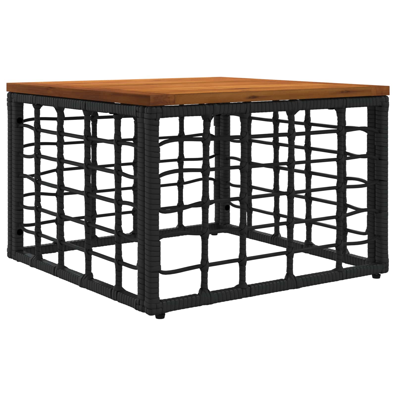 Outdoor-Sofagarnitur 8 stk. Schwarz und Dunkelgrau Polyester