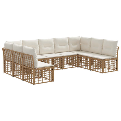 Outdoor-Sofagarnitur Natur Polyester