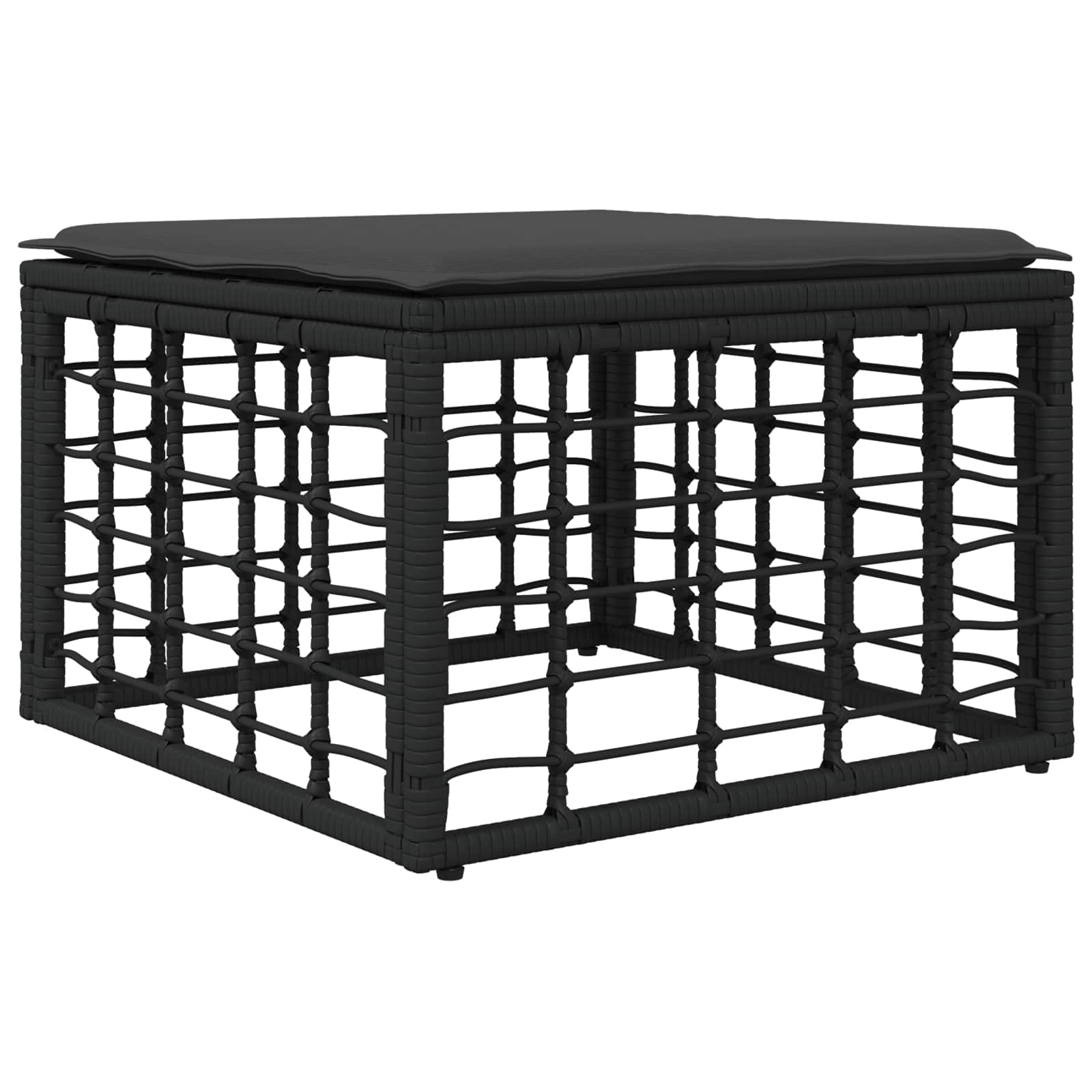 Outdoor-Sofagarnitur 6 stk. Schwarz und Dunkelgrau Polyester