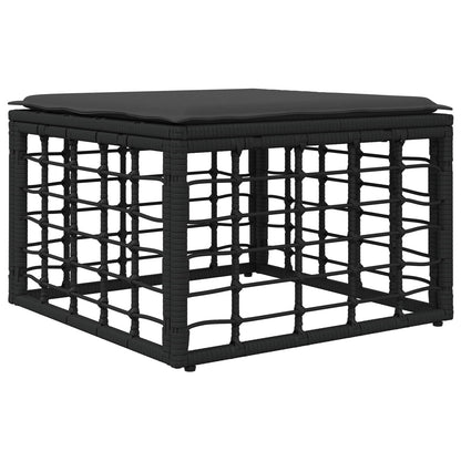 Outdoor-Sofagarnitur 10 stk. Schwarz und Dunkelgrau Polyester