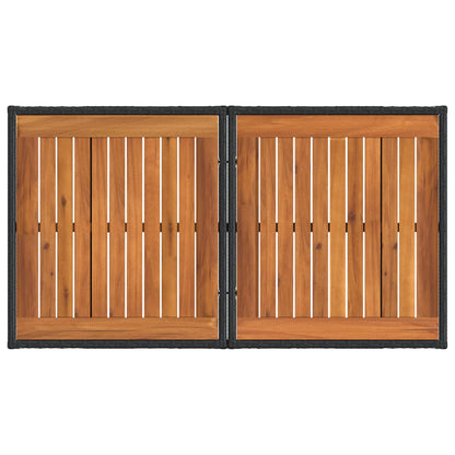 Gartensofa-set 10 stk. Schwarz und Dunkelgrau Poly-Rattan