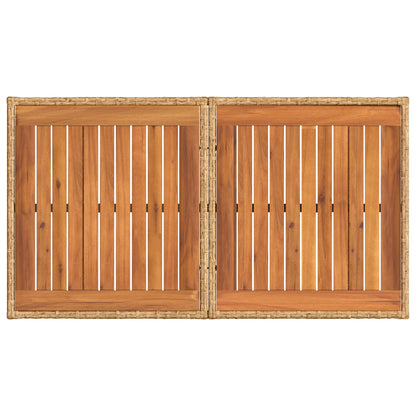 Gartensofa-set 13 stk. Natürlich und Cremweiß Poly-Rattan