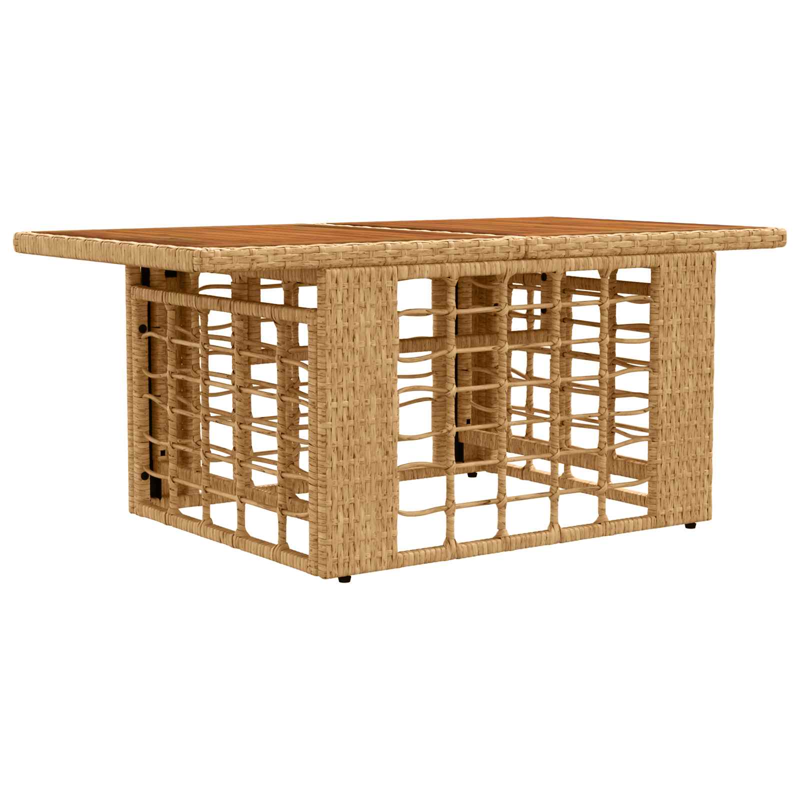 Gartensofa-set 6 stk. Natürlich und Cremweiß Poly-Rattan
