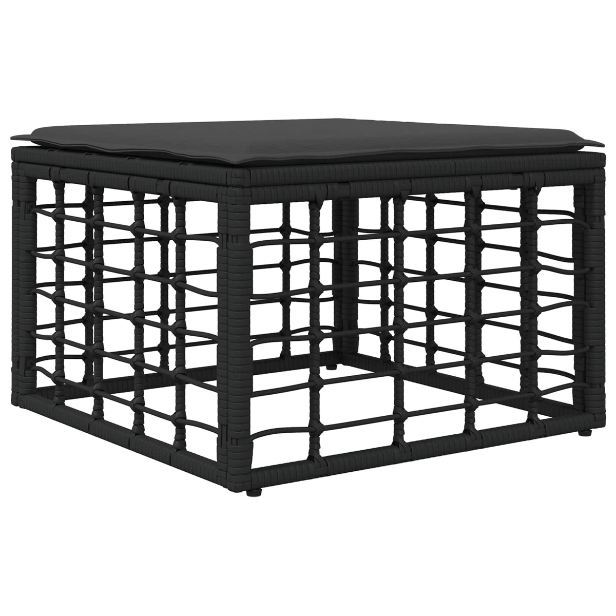 Gartensofa-set 11 stk. Schwarz und Dunkelgrau Poly-Rattan