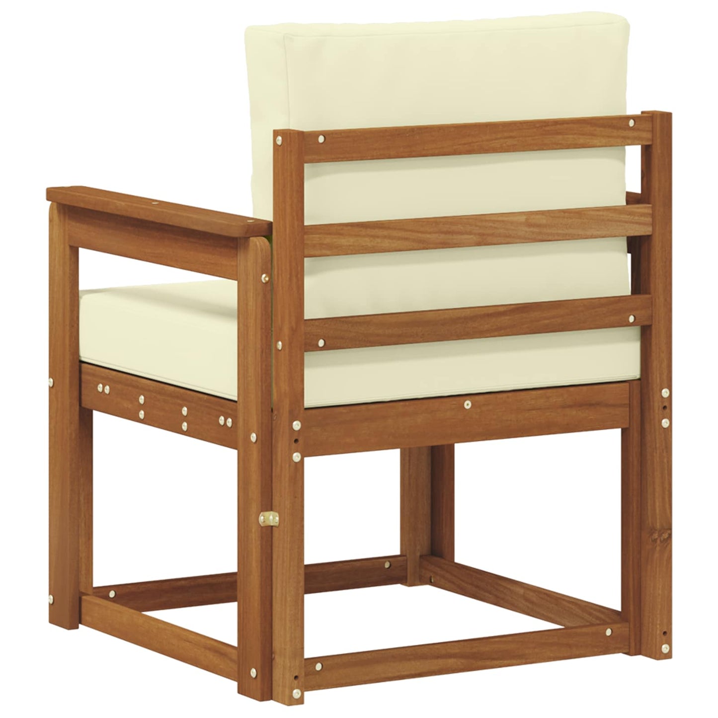 Outdoor-Sofa Massives Akazienholz und Polyester Natur