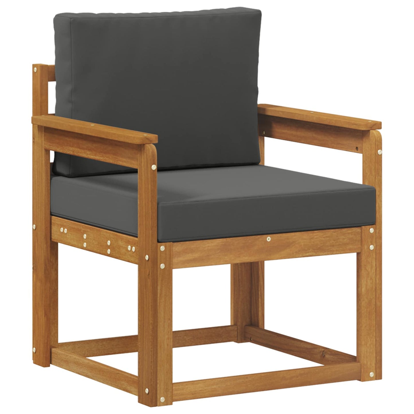 Outdoor-Sofa Massives Akazienholz und Polyester Natur