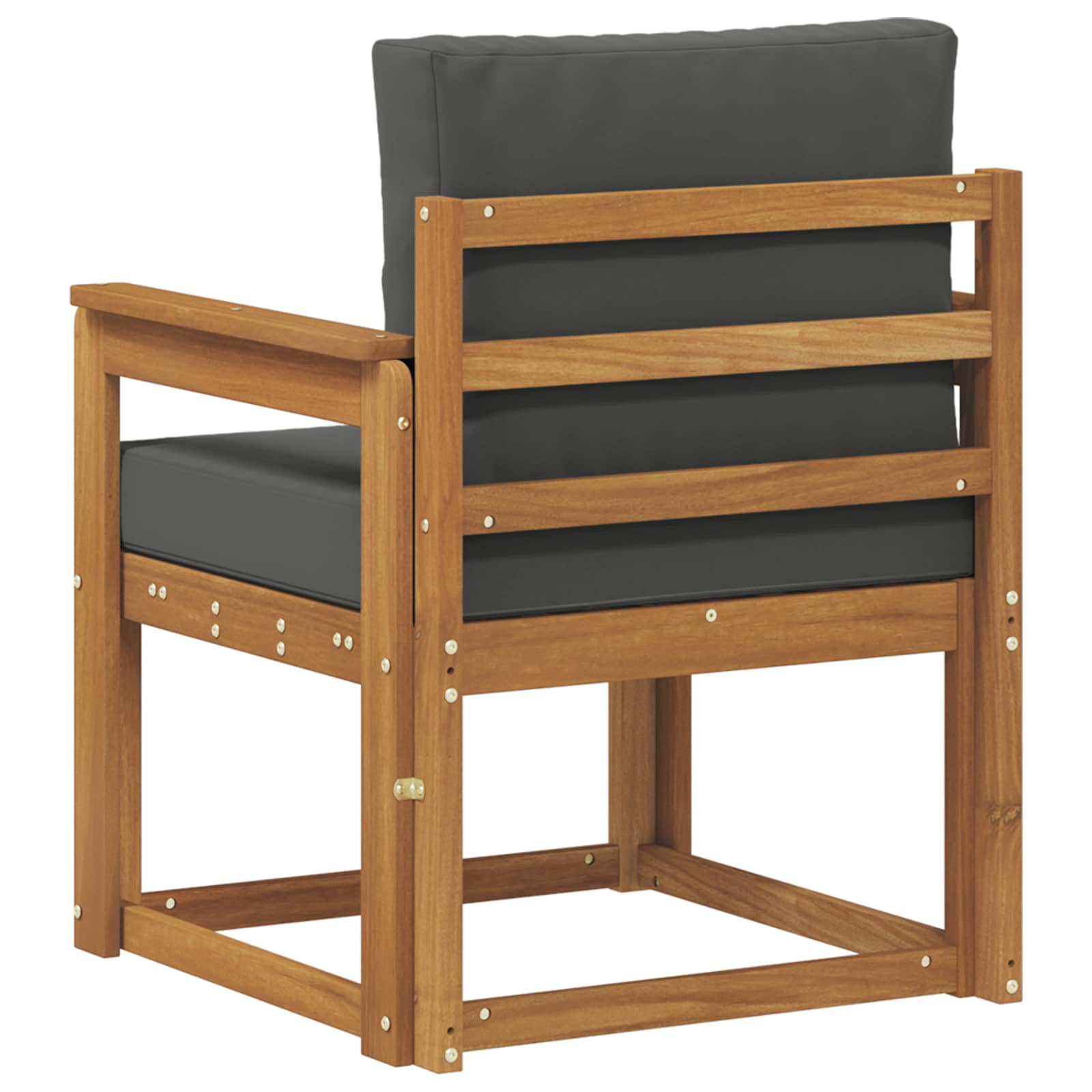 Outdoor-Sofa Massives Akazienholz und Polyester Natur