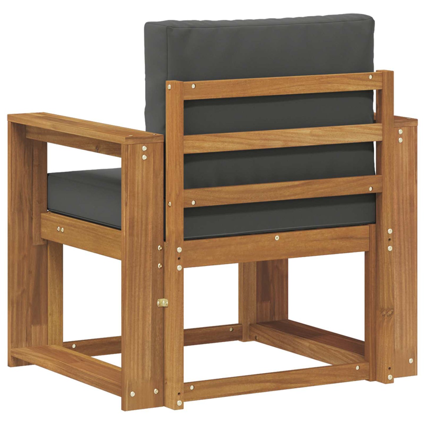 Outdoor-Sofa Massives Akazienholz und Polyester Natur