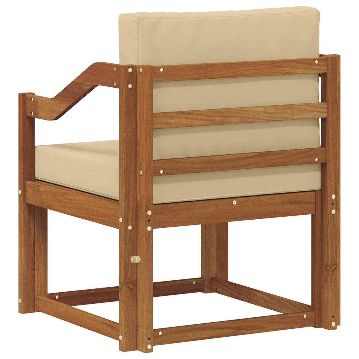Outdoor-Sofa Massives Akazienholz und Polyester Natur