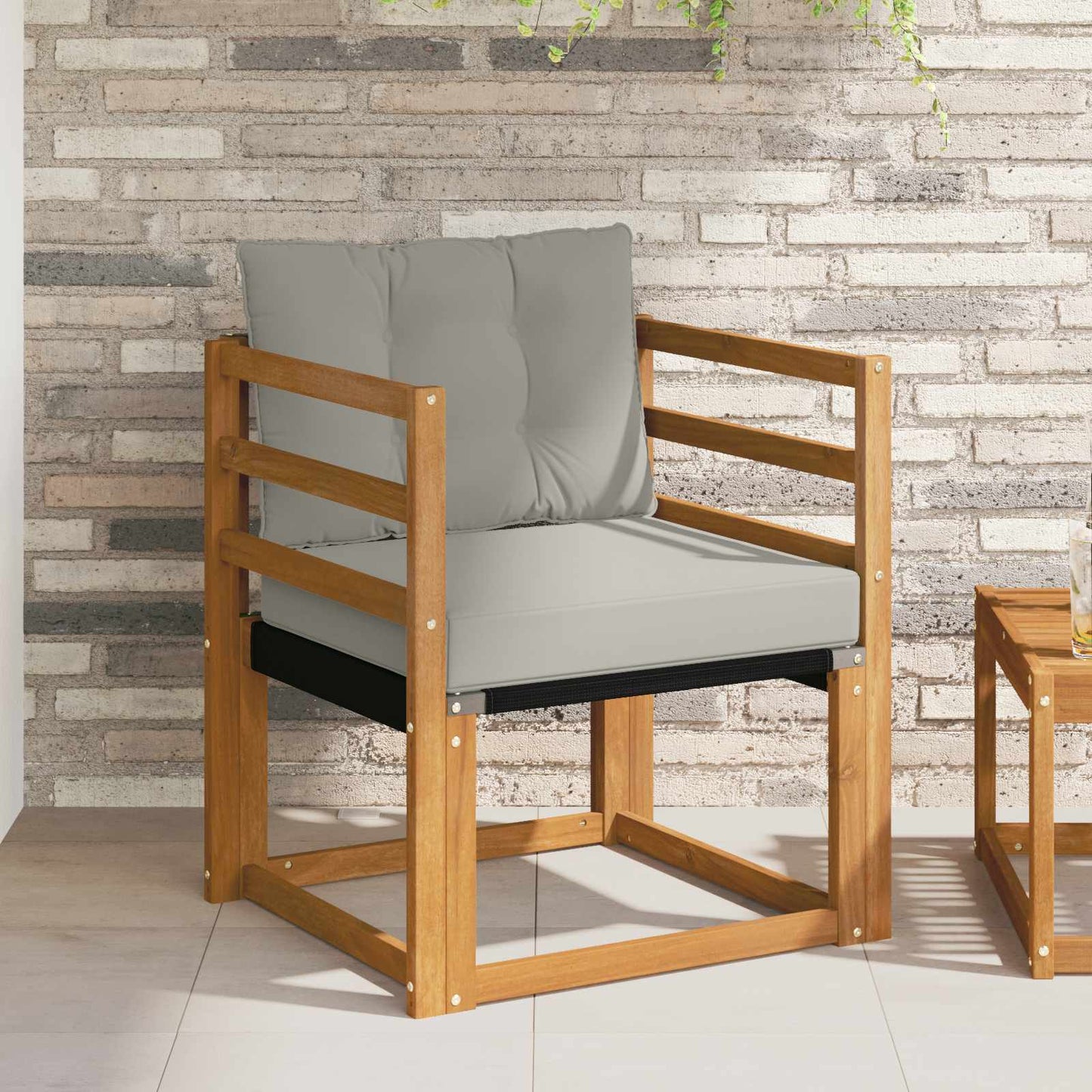 Outdoor-Sofa Massives Akazienholz und Textilene