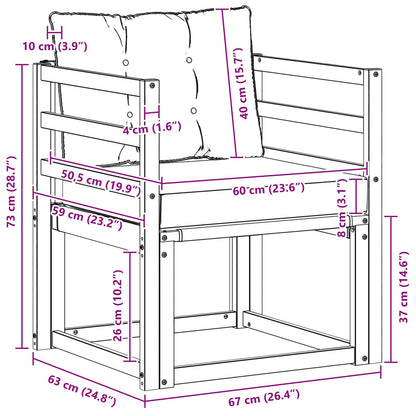 Outdoor-Sofa Massives Akazienholz und Textilene