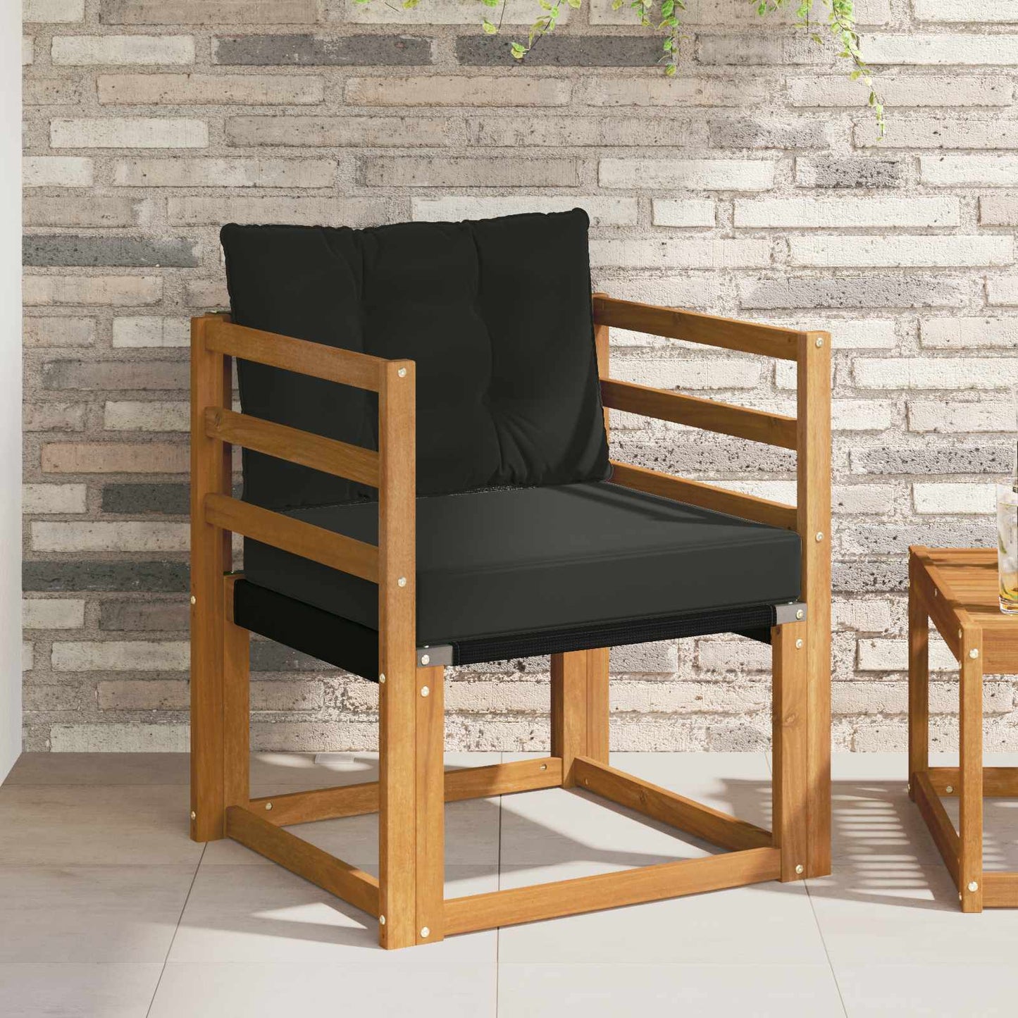 2 Stück Outdoor-Sofa Massivholz Akazie Natur