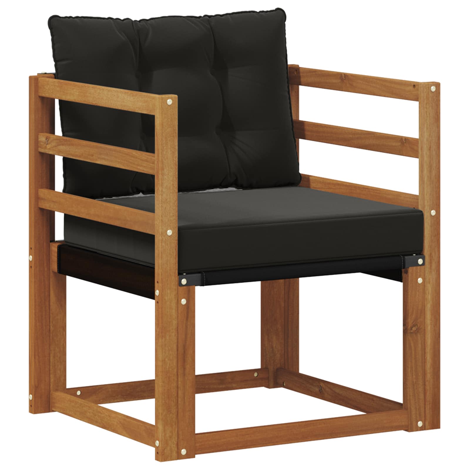 2 Stück Outdoor-Sofa Massivholz Akazie Natur