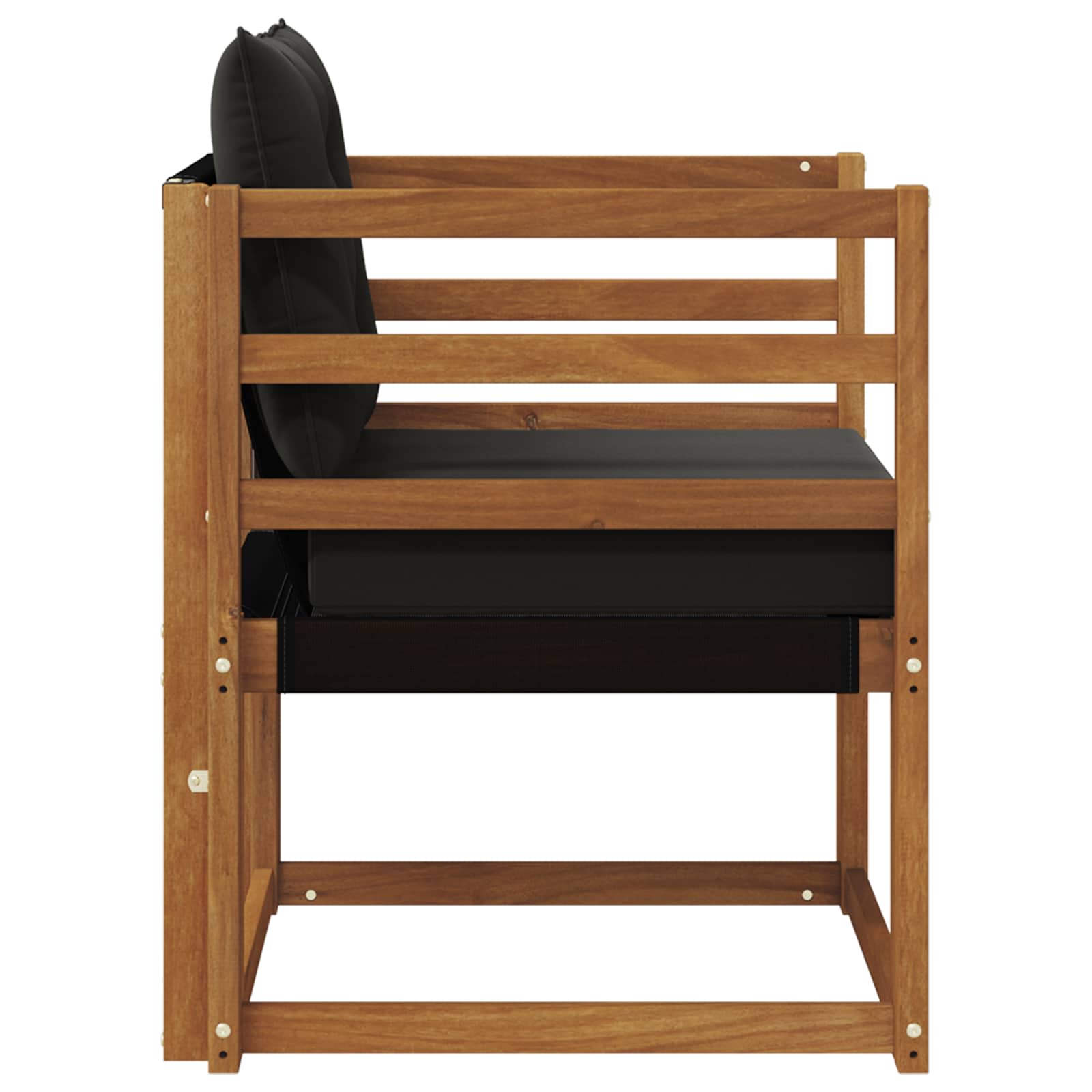 2 Stück Outdoor-Sofa Massivholz Akazie Natur